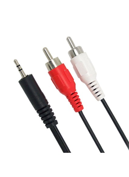 POWERTECH καλώδιο 3.5mm σε 2x RCA CAB-R008, 3m, μαύρο