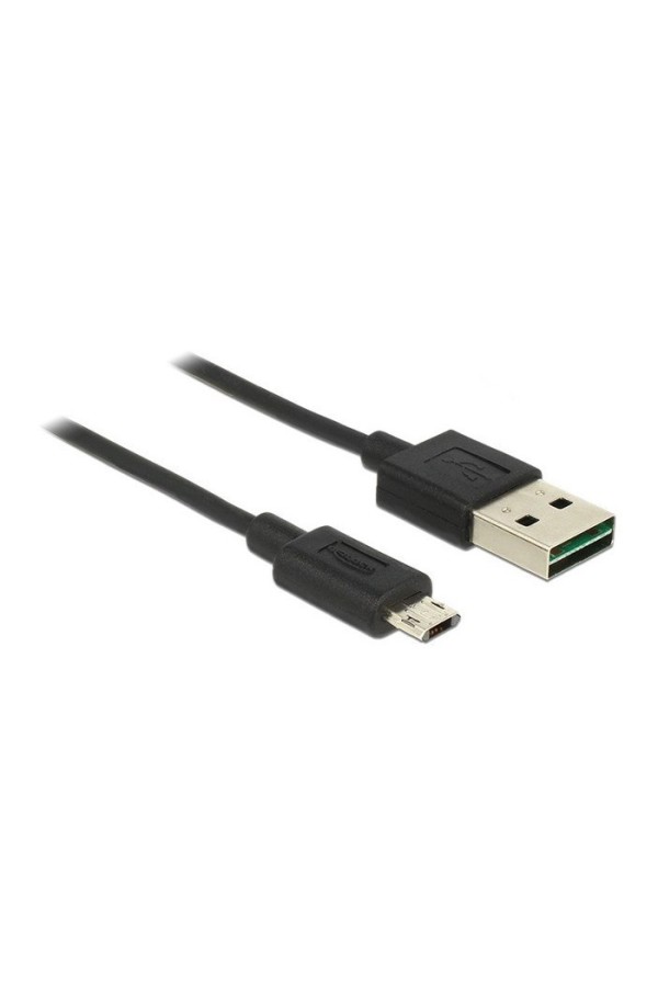 POWERTECH καλώδιο USB σε USB Micro CAB-U088, Dual Easy, 1m, μαύρο