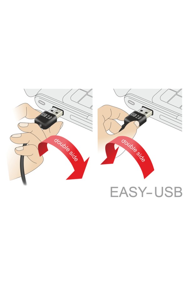 POWERTECH καλώδιο USB σε USB Micro CAB-U132, 90°, Easy USB, 0.5m, μαύρο