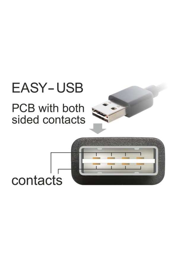 POWERTECH καλώδιο USB σε USB Micro CAB-U133, 90°, Easy USB, 1m, μαύρο