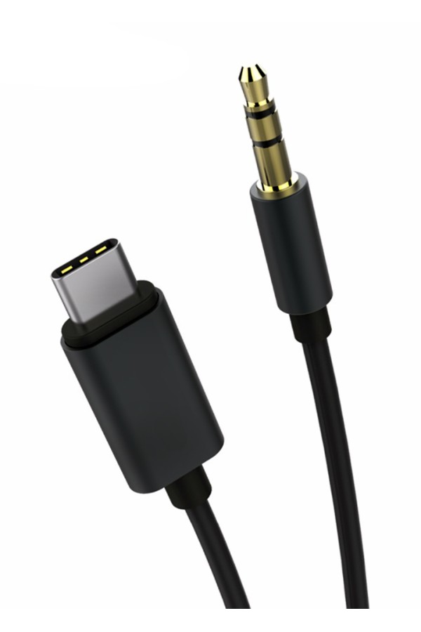 POWERTECH καλώδιο USB-C σε 3.5mm CAB-UC017, 1m, μαύρο