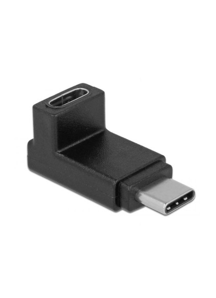 POWERTECH αντάπτορας USB-C αρσενικό σε θηλυκό CAB-UC026, 90°, μαύρος