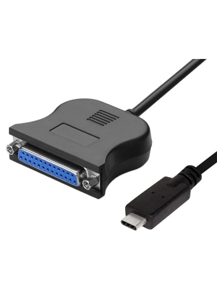 POWERTECH καλώδιο USB-C σε παράλληλη DB25 CAB-UC062, 1.8m, μαύρο