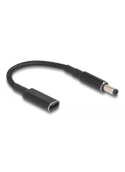 POWERTECH καλώδιο τροφοδοσίας CAB-UC069, USB-C σε 5.5x2.1mm, 15cm, μαύρο