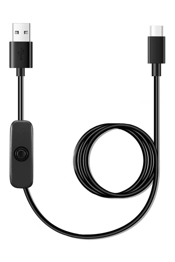 POWERTECH καλώδιο USB-C σε USB CAB-UC085 με διακόπτη, 10W, 2m, μαύρο