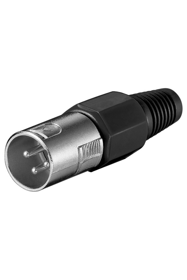 POWERTECH βύσμα μικρόφωνου XLR CAB-V034, 3 Pin, μαύρο