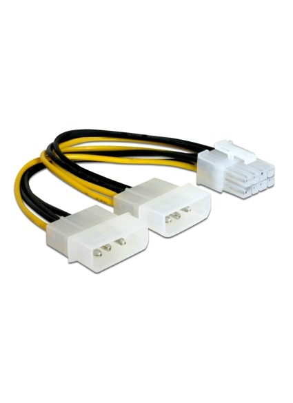 POWERTECH καλώδιο 2x molex 3pin σε 1x 8pin CAB-W041, 0.15m