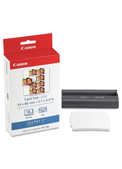 Canon KC-18IL Colour Ink & Paper Set Mini Stickers 18sheets (7740A001AH) (CAN-KC18IL)