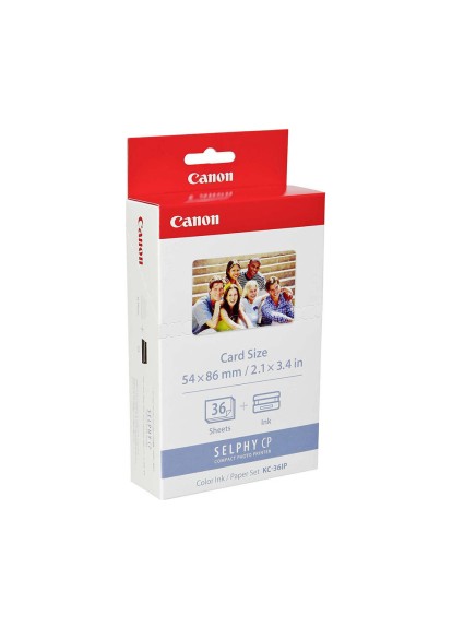 Canon KC-36IP Colour Ink & Paper Set Credit Card Size 36prints (7739A001) (CAN-KC36IP)