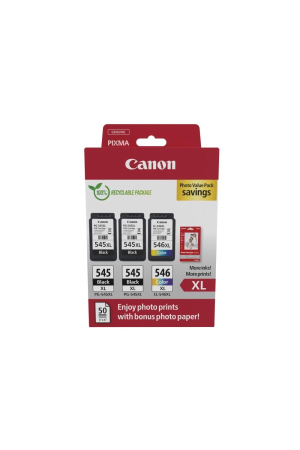 Canon Μελάνι Inkjet PG-545XLx2/CL-546XL Ph. Value Pack (8286B015) (CANCL-546XLPVP)