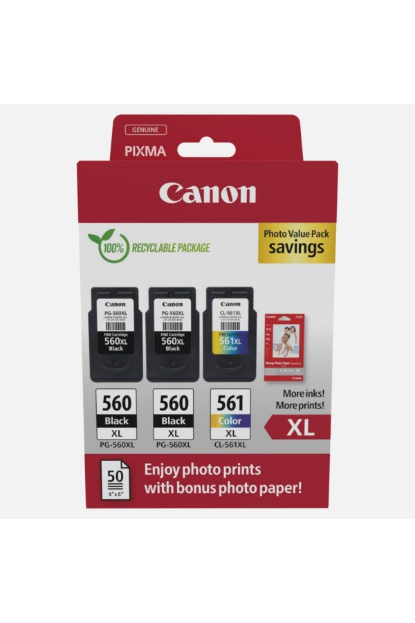 Canon Μελάνι Inkjet PG-560XLx2/CL-561XL Ph.Val.Pk (3712C012) (CANCL-561XLPMP)