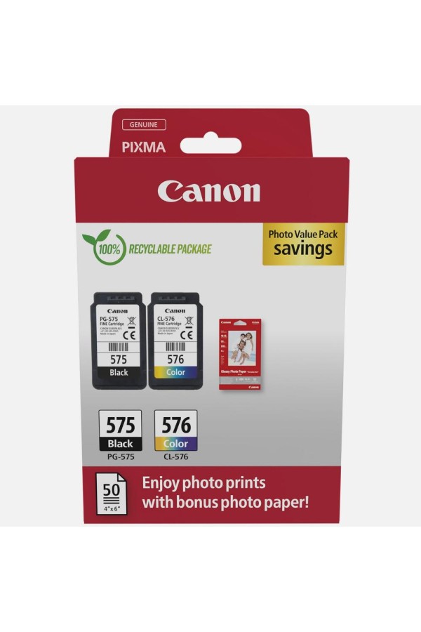 Canon Μελάνι Inkjet PG-575/CL-576 Ph.Value Pack (5438C004) (CANCL-576PVP)