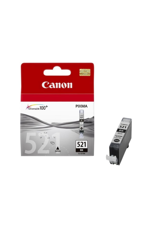 Canon Μελάνι Inkjet CLI-521BK Black Blister Pack (2933B001) (CANCLI-521BKBP)