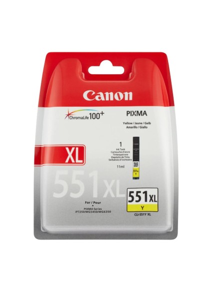 Canon Μελάνι Inkjet CLI-551YXL Yellow Blister Pack (6446B004) (CANCLI-551YXLBLP)