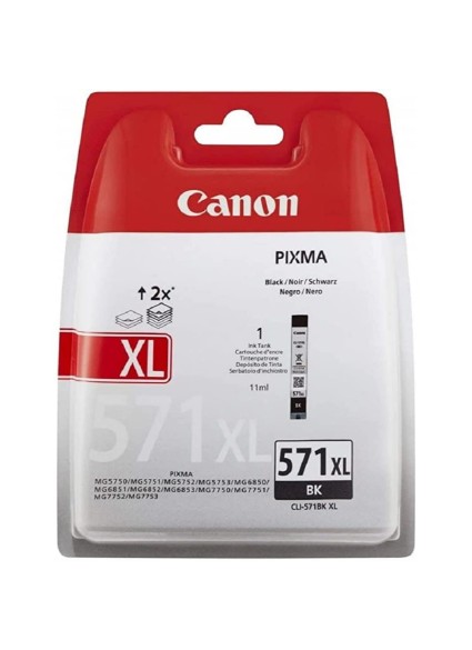 Canon Μελάνι Inkjet CLI-571BK XL Black (Blister Pack) (0331C004) (CANCLI-571BKXLBLP)