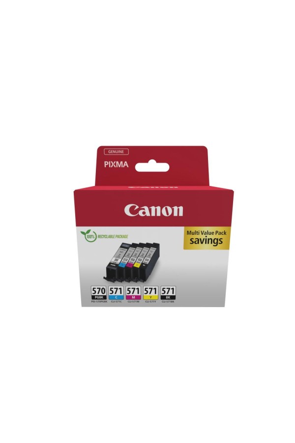 Canon Μελάνι Inkjet PGI-570/CLI-571 Ink 5 Colours (0372C006) (CANCLI-571MP)