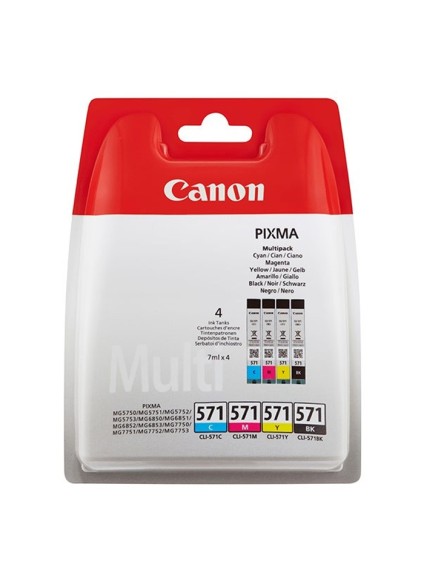 Canon Μελάνι Inkjet CLI-571 Multipack (0386C005) (CANCLI-571MPK)