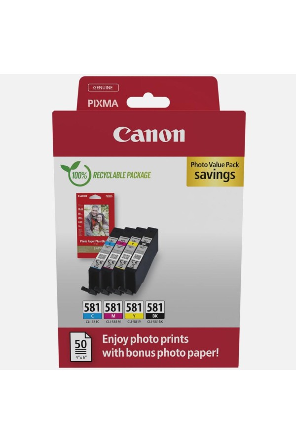 Canon Μελάνι Inkjet CLI-581 CMYK (2106C006) (CANCLI-581PMP)