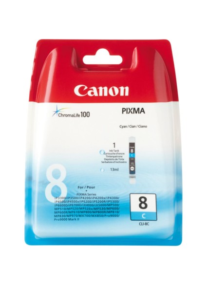 Canon Μελάνι Inkjet CLI-8C Cyan Blister Pack (0621B028) (CANCLI-8CBP)