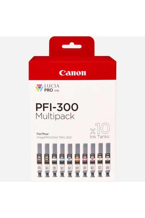 Canon Μελάνι Inkjet PFI-300 Color Multipack 10pcs (4192C008) (CANPFI-300MP)