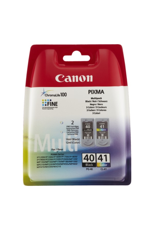 Canon Μελάνι Inkjet PG 40 & CL 41 Black & Colour (0615B043) (CANPG-40MPK)