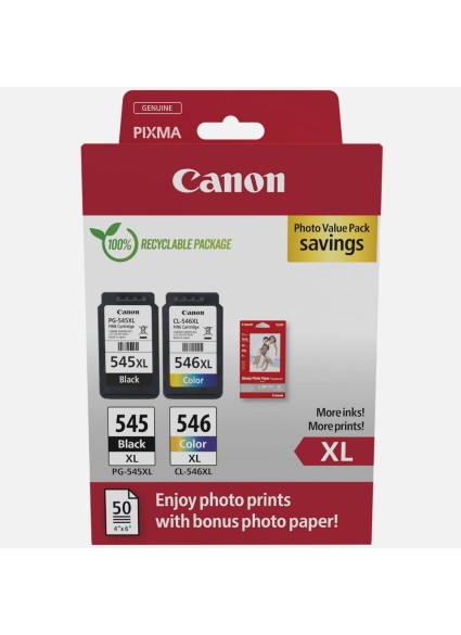 Canon Μελάνι Inkjet PG-545XL/CL-546XL Photo Value (8286B011) (CANPG-545XLPV)