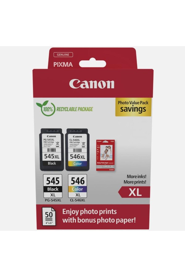 Canon Μελάνι Inkjet PG-545XL/CL-546XL Photo Value (8286B011) (CANPG-545XLPV)