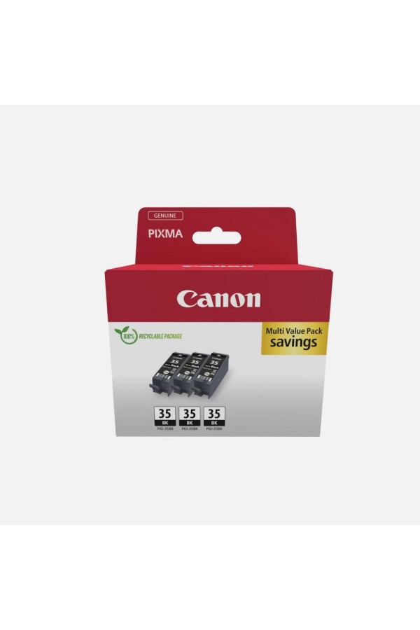 Canon Μελάνι Inkjet PGI-35 Black 3-Pack Value Pack (1509B028) (CANPGI-35VP)