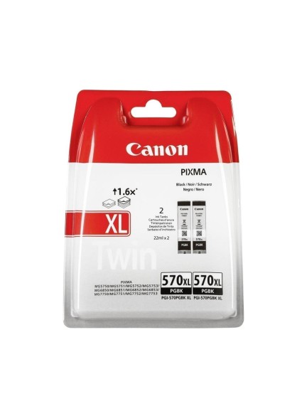 Canon Μελάνι Inkjet PGI-570BKXLTP Black Twin Pack (0318C007AA) (CANPGI-570BKTP)