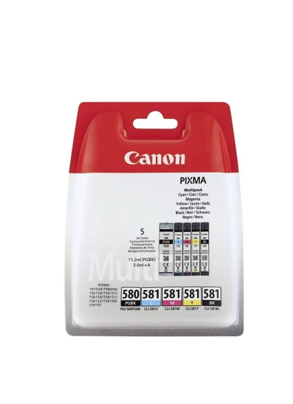 Canon Μελάνι Inkjet PGI-580MPK B/C/M/Y/PG (2078C005) (CANPGI-580MPK)