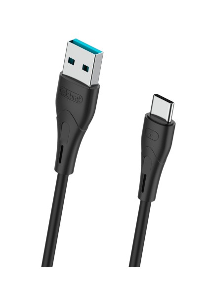 CELEBRAT καλώδιο USB-C σε USB CB-18T, 15W 3A, 480Mbps, 1m, μαύρο