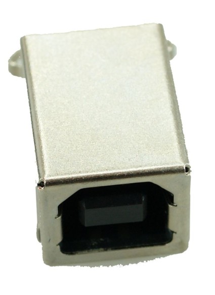 USB 2.0 Connector B TYPE, MID Solder in, Copper, Gold