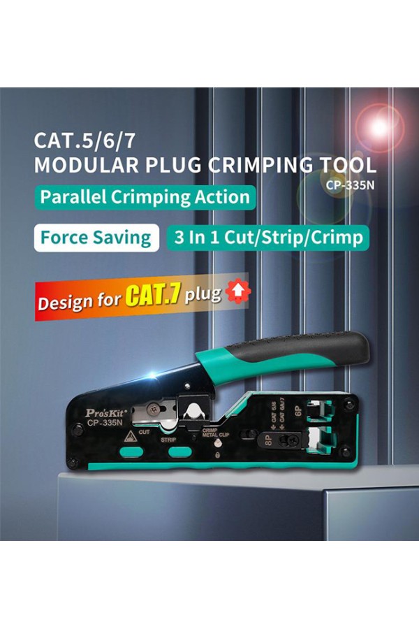 PROSKIT πρέσα ακροδεκτών CP-335N για καλώδια δικτύου CAT 5/6/7