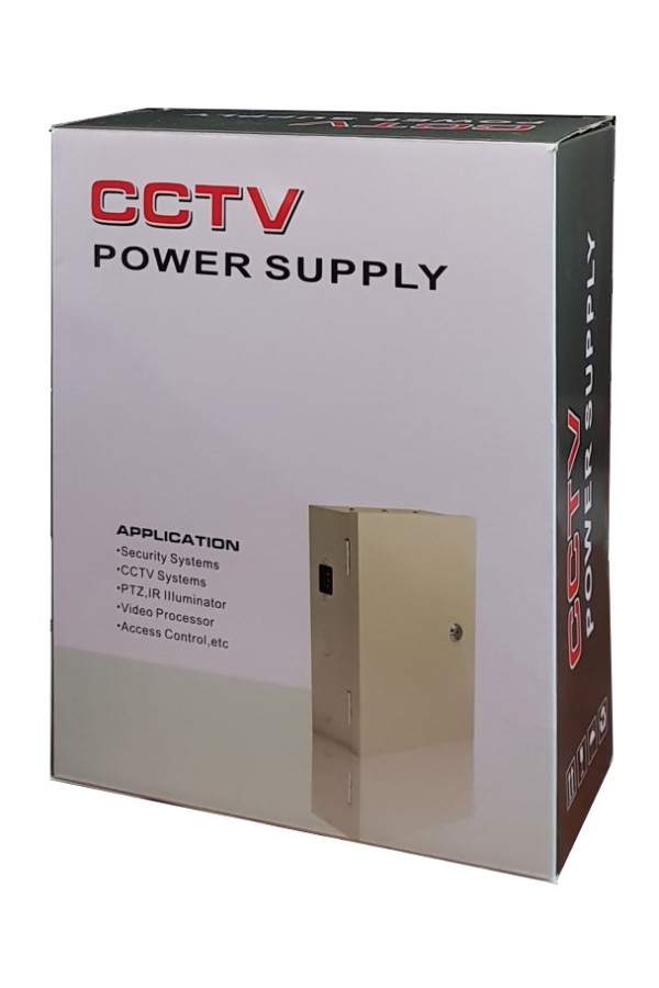 POWERTECH τροφοδοτικό CP1209-10A-B για CCTV-Alarm, DC12V 10A, 9 κανάλια