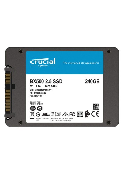 Crucial SSD 240 GB BX500 SATA 6Gb/s 2.5-inch