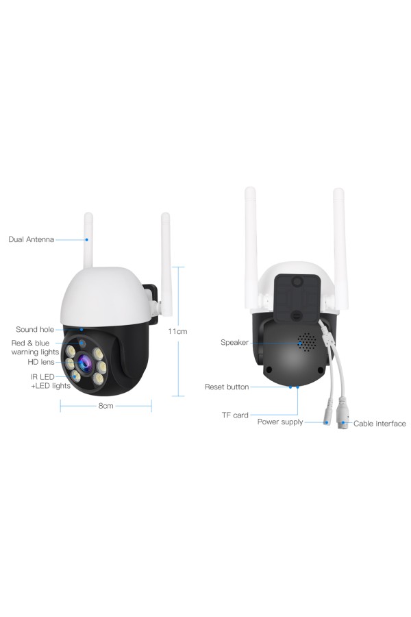 VSTARCAM smart IP κάμερα CS661, IP65, 3MP, WiFi, PTZ