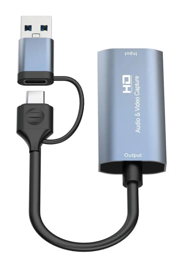 CABLETIME video capture CT-ACHC-AG, HDMI/USB & USB-C, 4K/60Hz, γκρι