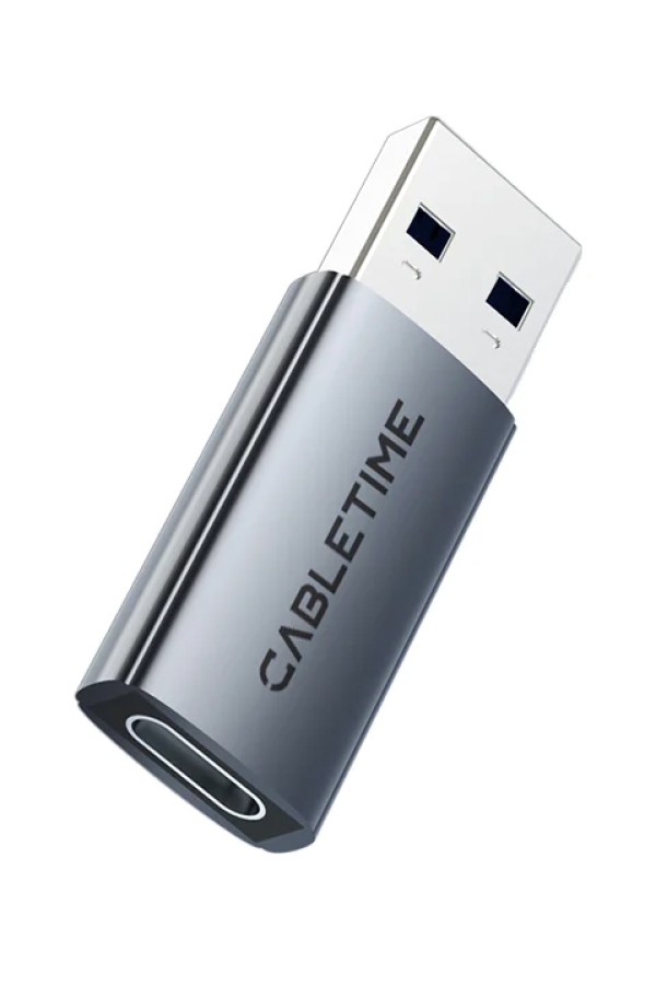 CABLETIME αντάπτορας USB-C σε USB CT-AMCF10-AG, 10Gbps, 15W, γκρι