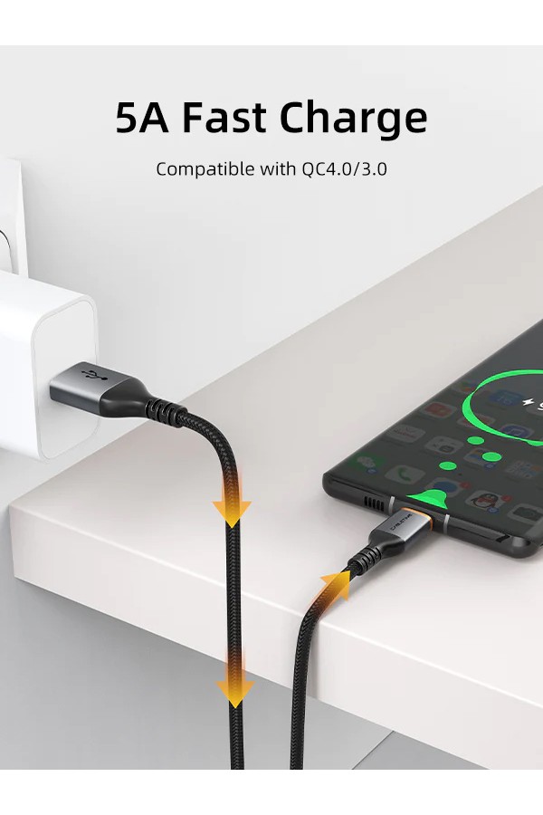 CABLETIME καλώδιο USB σε USB-C CT-AMCM5A, 25W, 1m, μαύρο