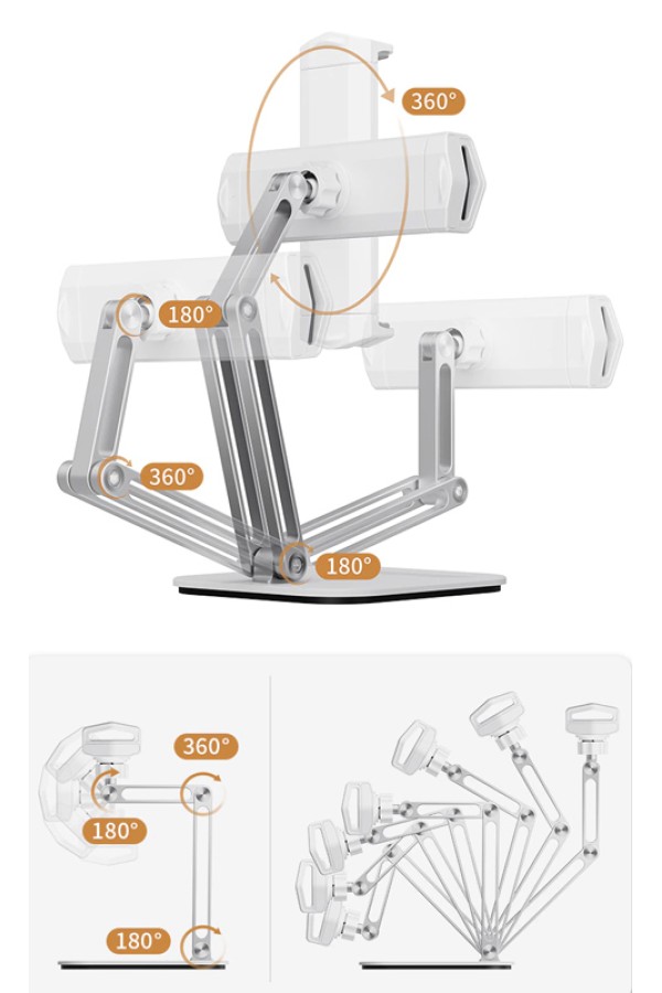 CABLETIME μεταλλική βάση tablet CT-PS03-AS, 4-13