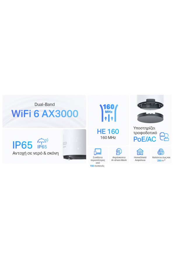 TP-LINK Whole Home Mesh Deco X50-Outdoor AX3000 Dual-Band Wi-Fi 6, Ver.1