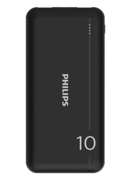 PHILIPS power bank DLP1810NB-62, 10000mAh, 2x USB, 2.1A, μαύρο