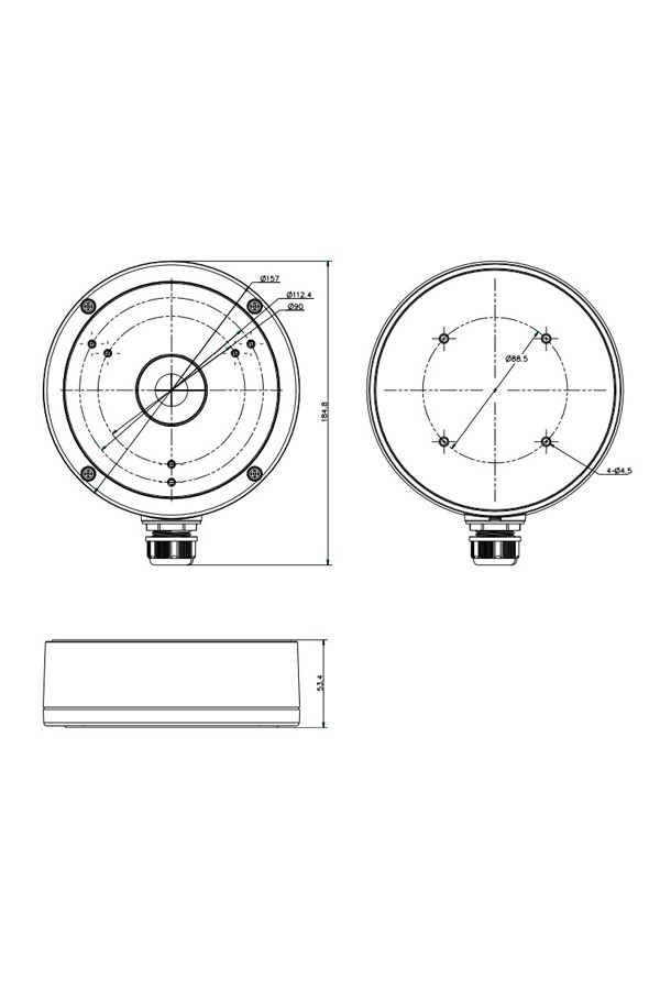 HIKVISION HIWATCH βάση κάμερας DS-1280ZJ-M, μεταλλική, λευκή