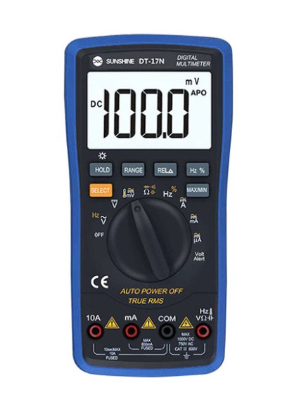 SUNSHINE ψηφιακό πολύμετρο DT-17N, AC 700V/DC 1000V, AC/DC 10A