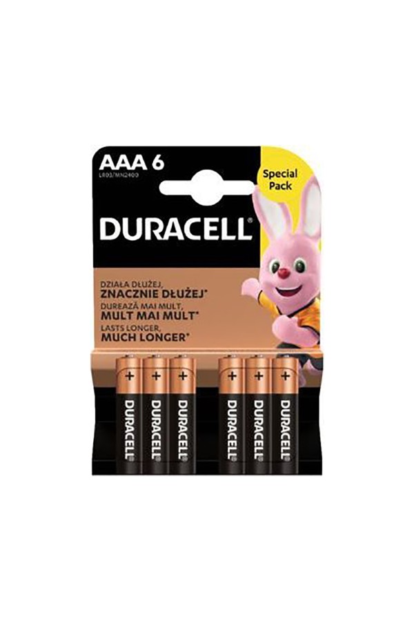 Duracell Αλκαλικές Μπαταρίες AAA 1.5V 6τμχ (DAAALR03MN24006) (DURDAAALR03MN24006)