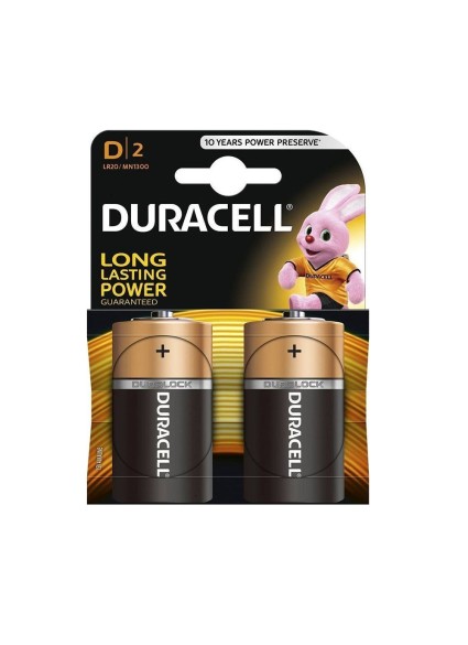 Duracell Αλκαλικές Μπαταρίες D 1.5V 2τμχ (DDLR20)(DURDDLR20)