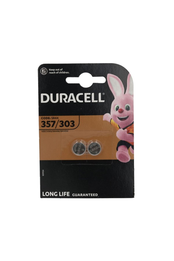 Duracell 303/357 Μπαταρία Silver Oxide SR44 1.5V 2τμχ (DSR44W)(DURDSR44W)