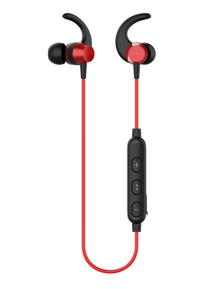 YISON earphones E14 με μαγνήτη, Bluetooth, 10mm, 65mAh, κόκκινα
