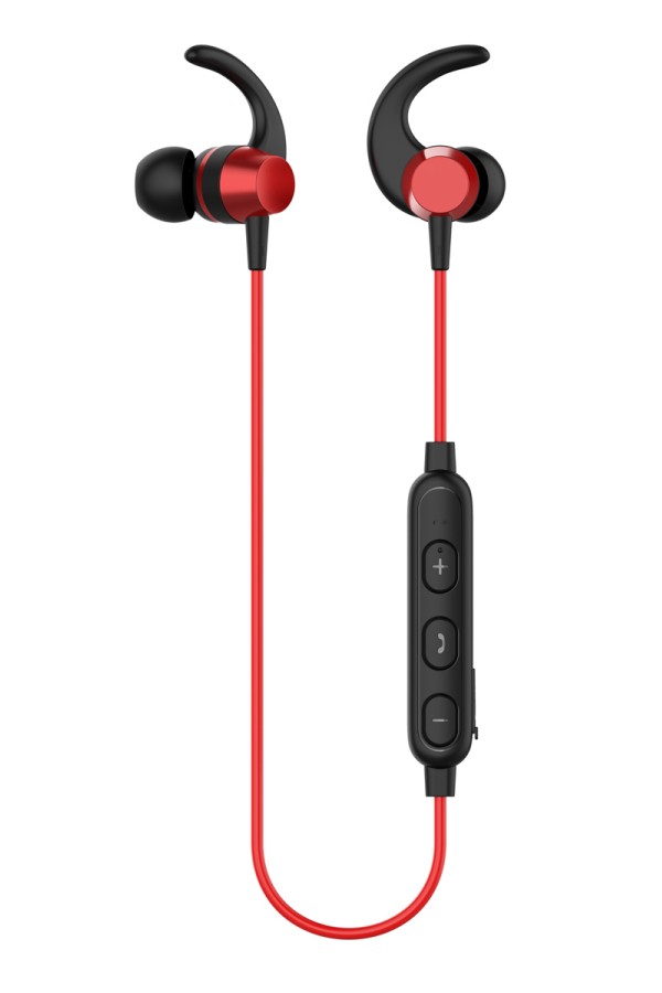 YISON earphones E14 με μαγνήτη, Bluetooth, 10mm, 65mAh, κόκκινα