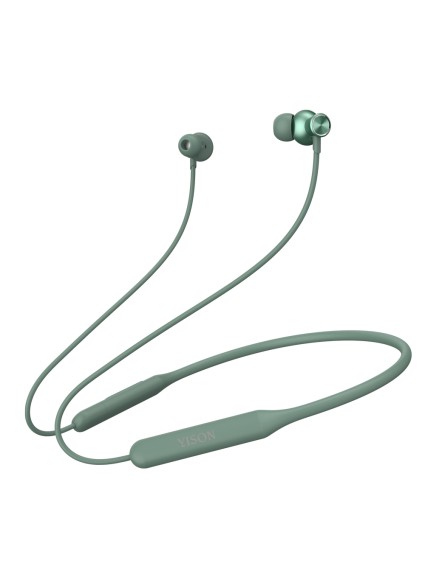 YISON earphones E20 με μαγνήτη, Bluetooth, 12mm, 250mAh, πράσινα